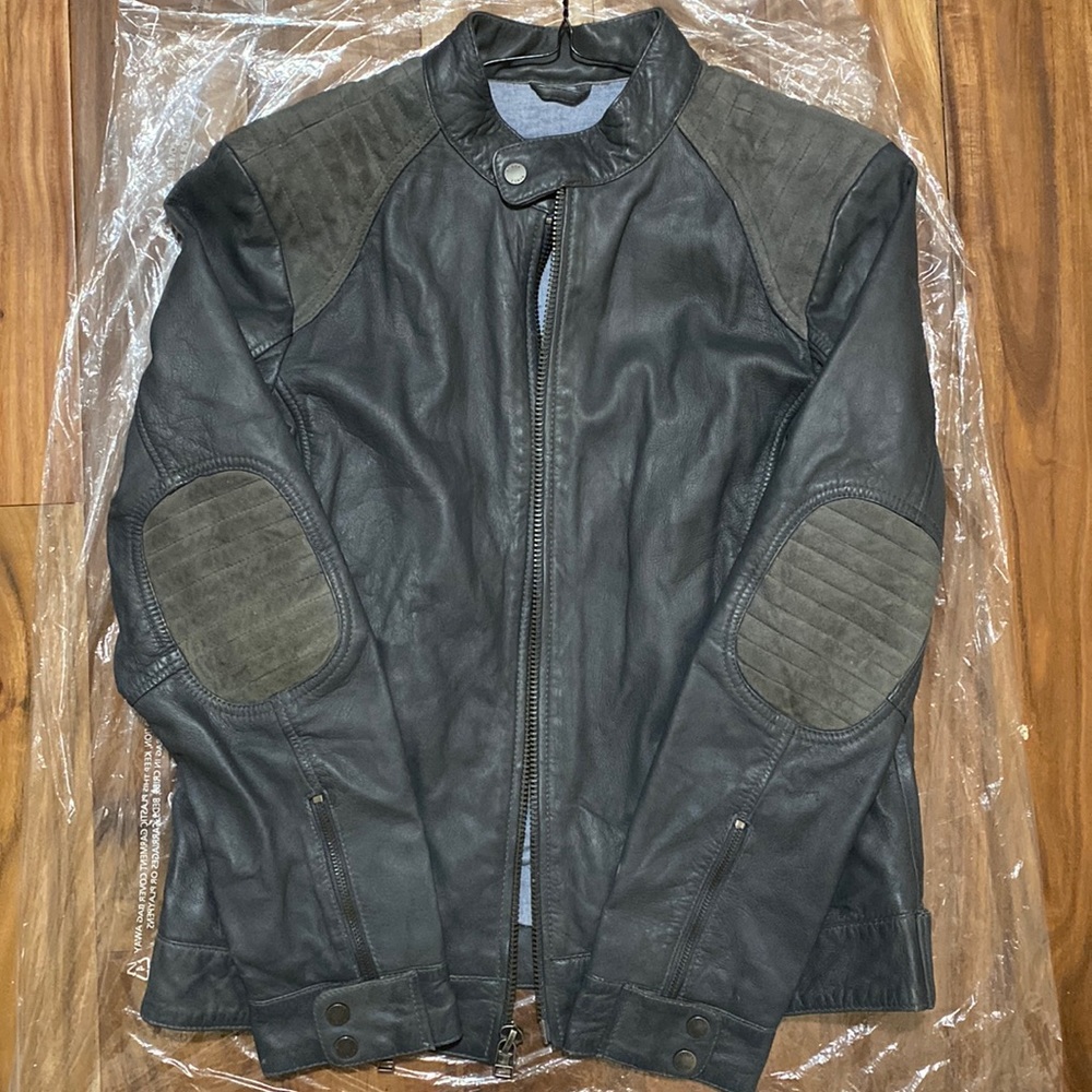 Black Rivet Mens Leather Jacket